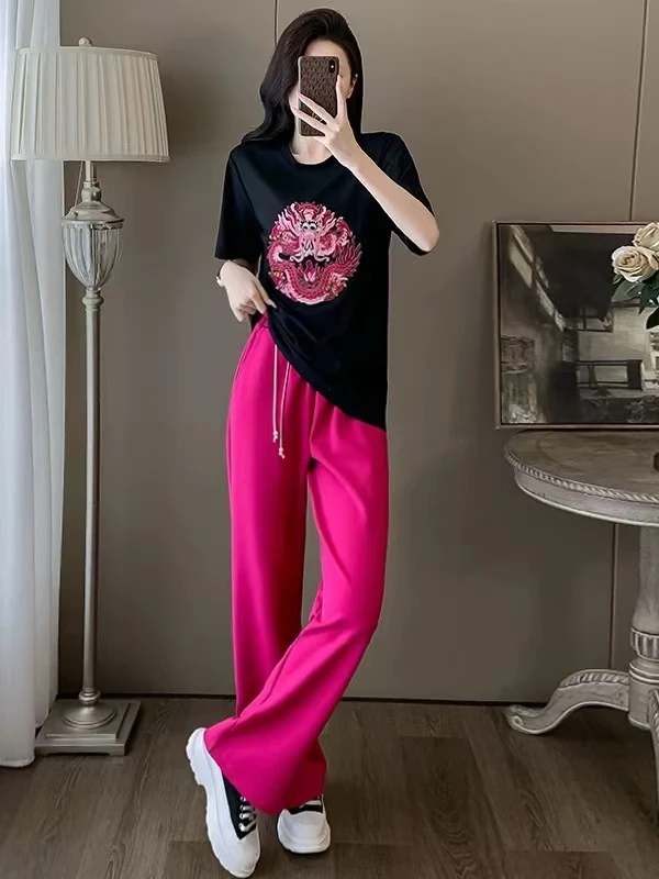 (以直播间实物为准)新中式白色短袖t恤女独特别致设计感小众A3-4