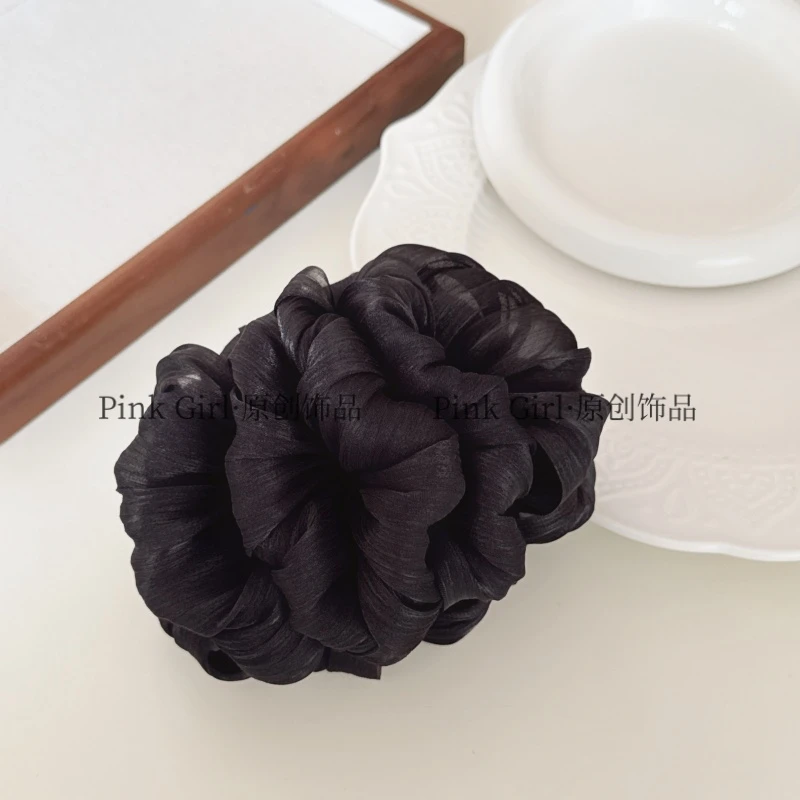 Pink Girl  X165秋冬新款琥珀流光黑色复古法式优雅香蕉夹发饰