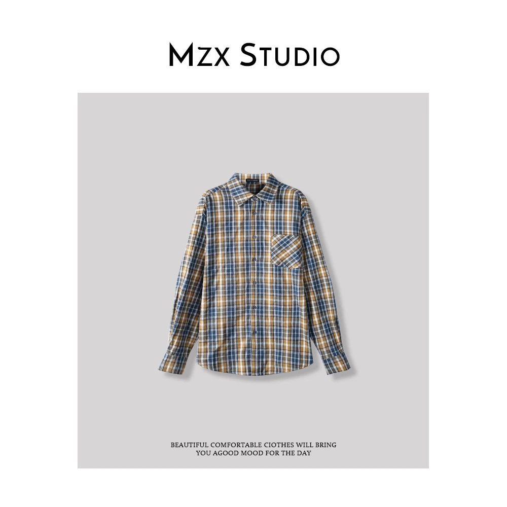 MZX 秋冬经典加厚磨毛格子长袖衬衫SY6958-Y