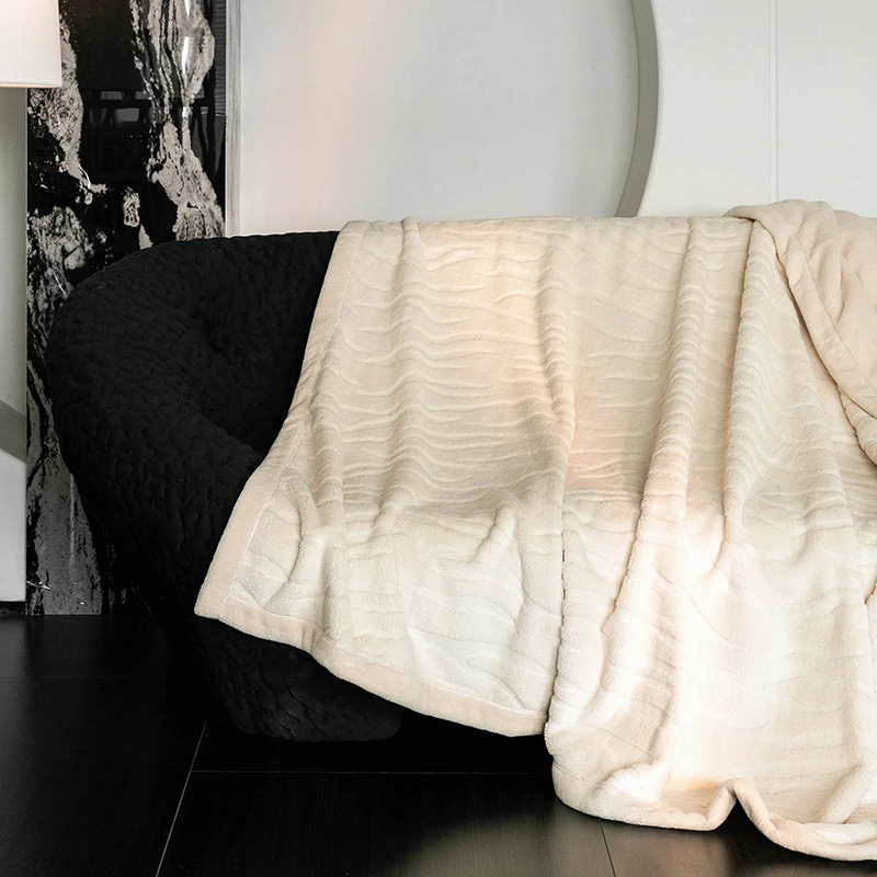 【玉希专属】芸裕提花冬季加绒加厚毛毯宿舍玩手机保暖毛毯24TZ007