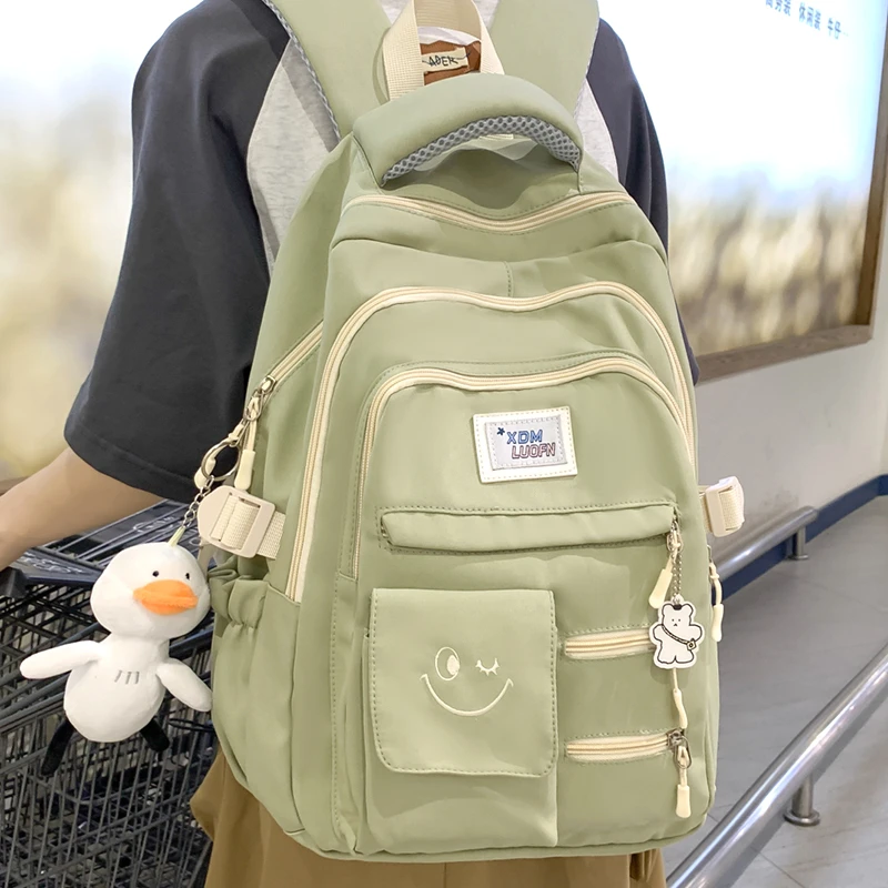 书包女2025新款初中生女生小学生四至六年级绿色大容量女童学生包