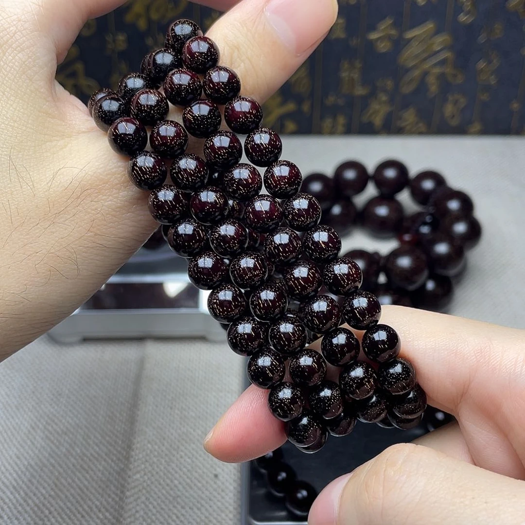 檀香紫檀（小叶紫檀）0.8 108颗 高油密 爆满金星