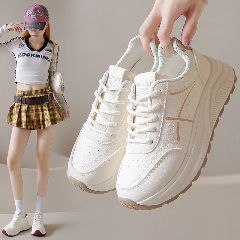品质小白鞋女2025春秋新款轻便减震百搭休闲女鞋时尚运动跑步鞋女