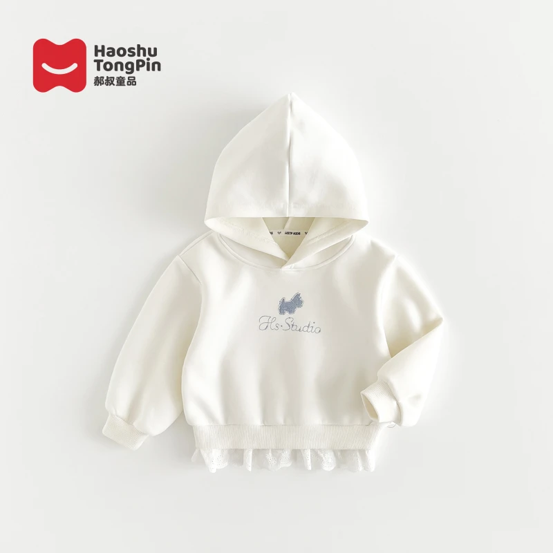 【现货】郝叔童品秋季限定网红款2025女童洋气韩版带帽卫衣潮HR5321