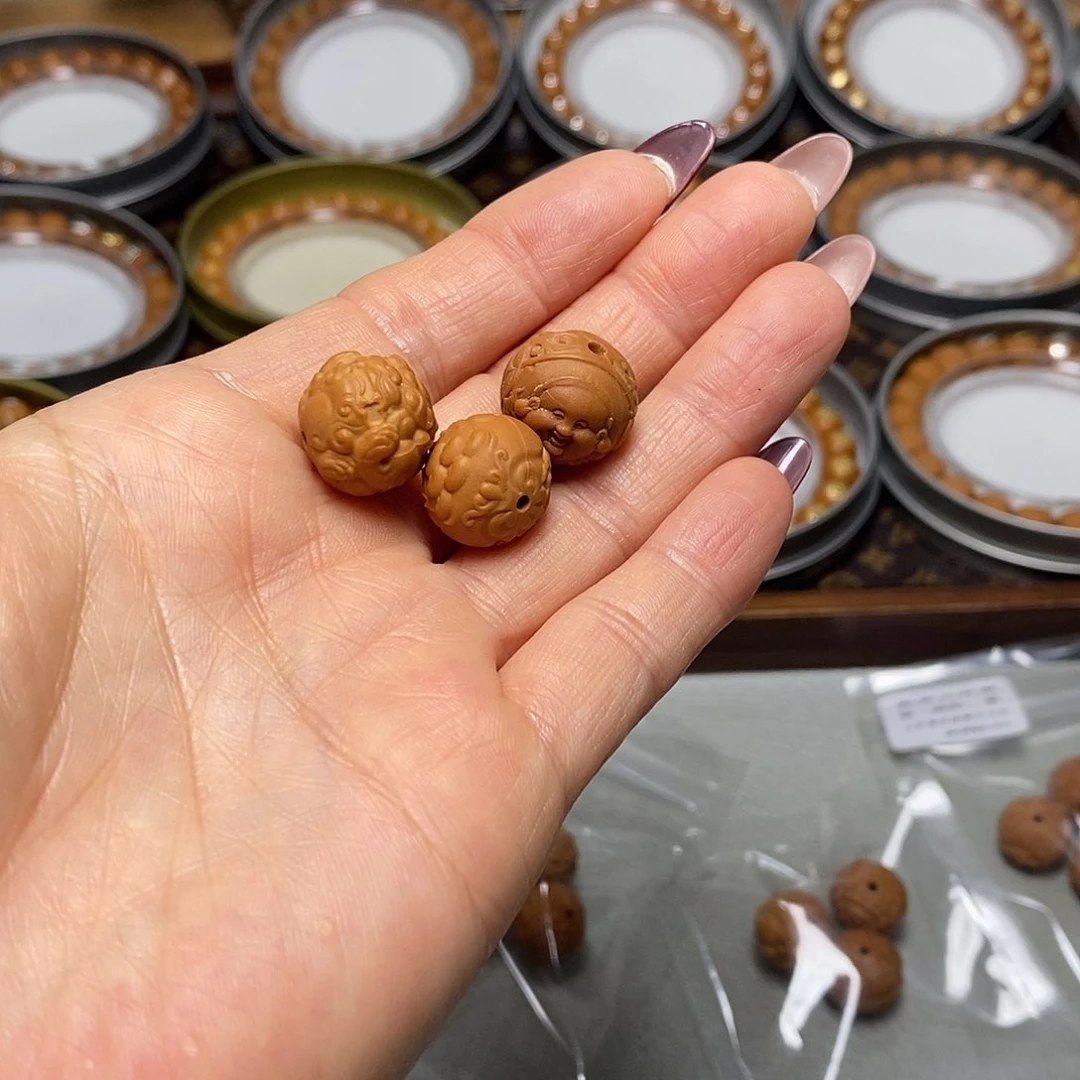 猴头核桃手串348号15-16左右配饰三件套全品