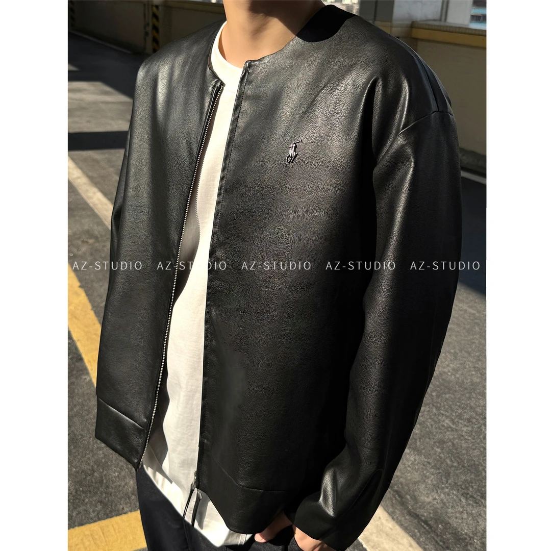 “隐奢廓影”  阿泽同款百搭新款皮衣外套时尚潮流男女秋冬-AML2535