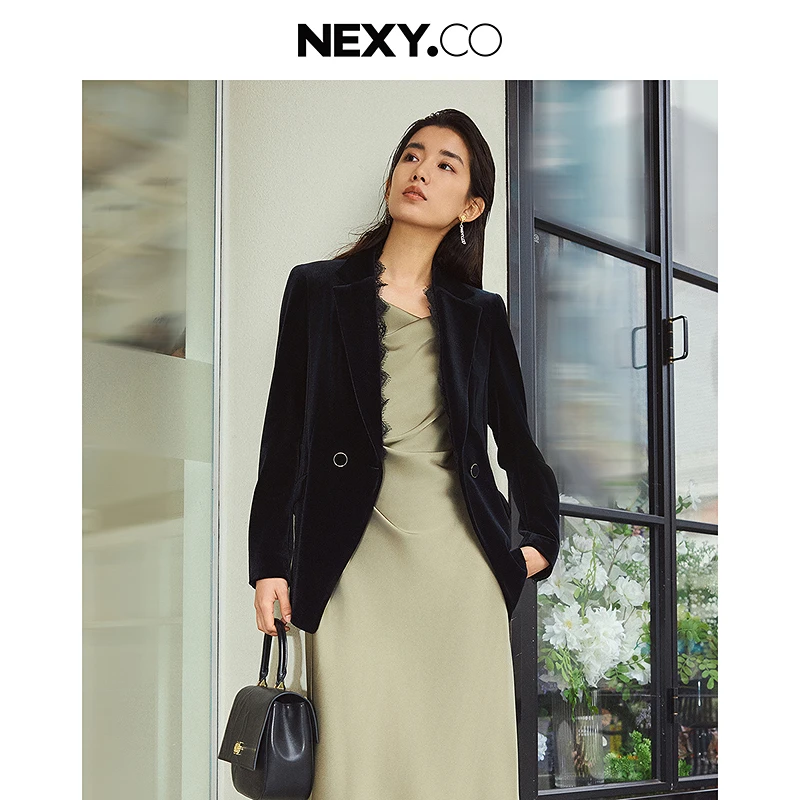 NEXY.CO/奈蔻小香风显瘦气质时尚25修身外套XA02195W0
