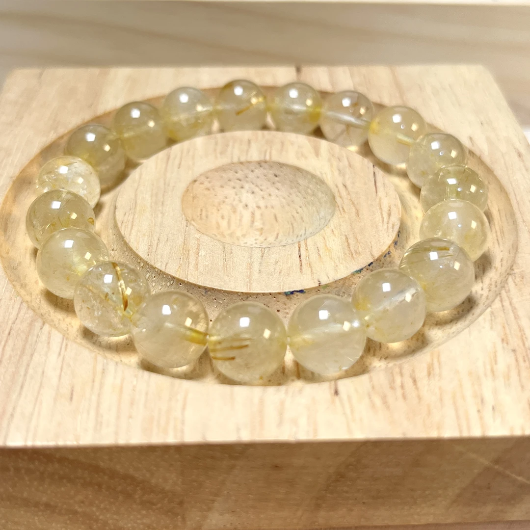 【高品】天然金发晶手链一串