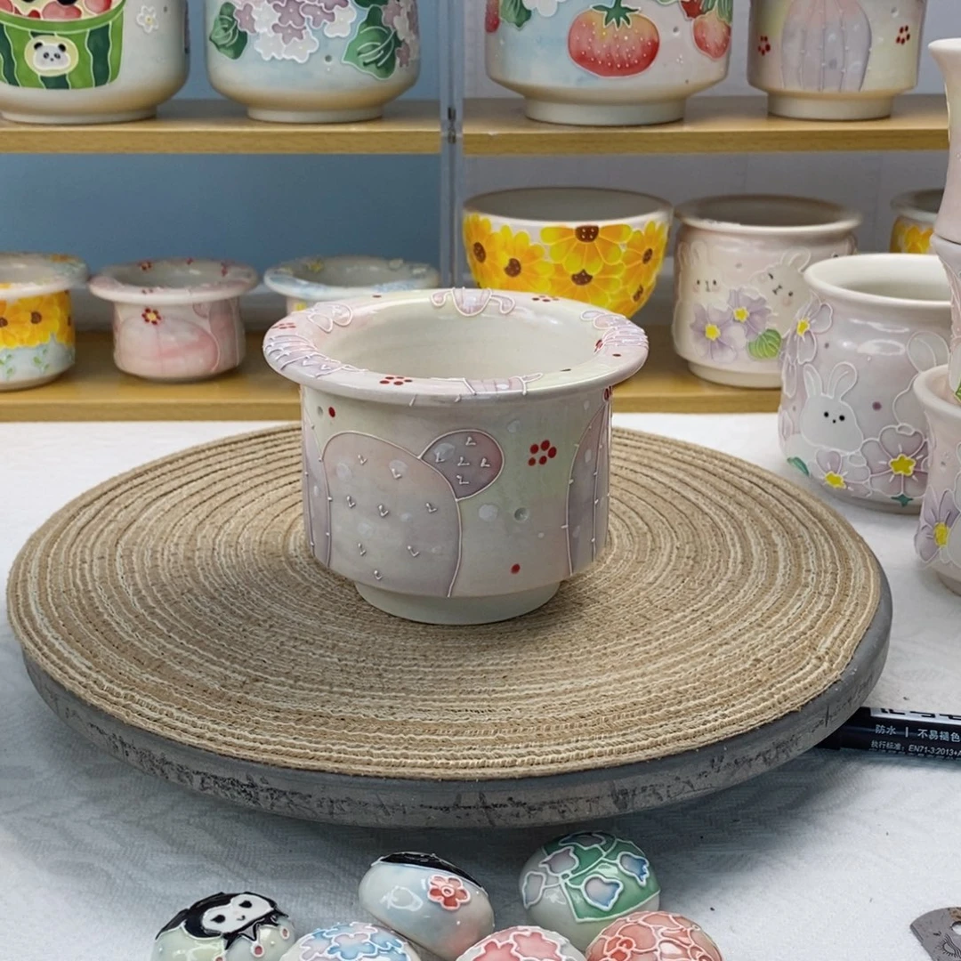手绘手工制作陶瓷10花盆