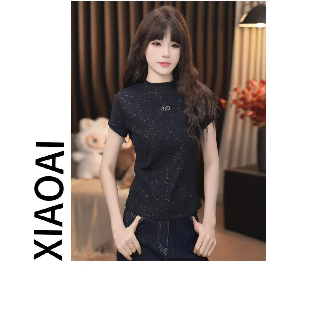 A2025新款纯色显瘦T恤F155