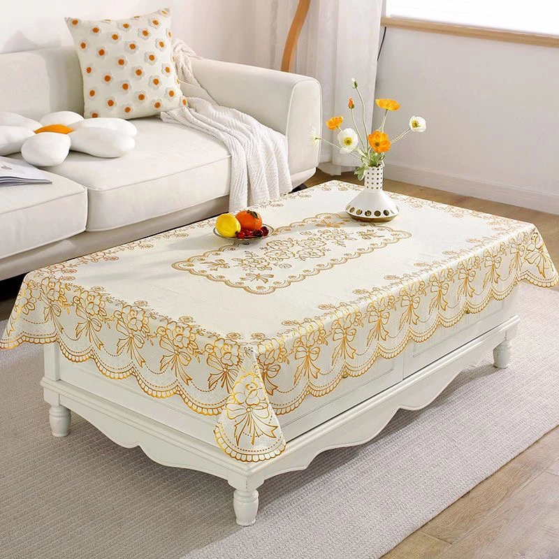 【新疆西藏包邮】烫金桌布90*140长方形桌布防水免洗可用于茶几餐桌