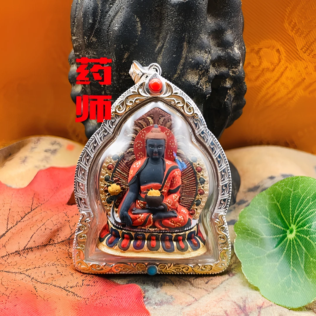 (药师)擦擦牌吊坠挂件优质药泥制作纯手工精工绘画