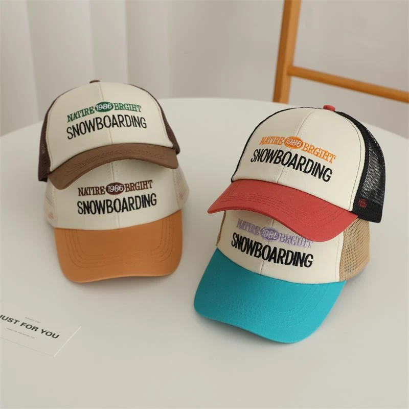 儿童帽子夏季男童遮阳棒球帽女童透气防晒鸭舌帽宝宝网眼太阳帽潮