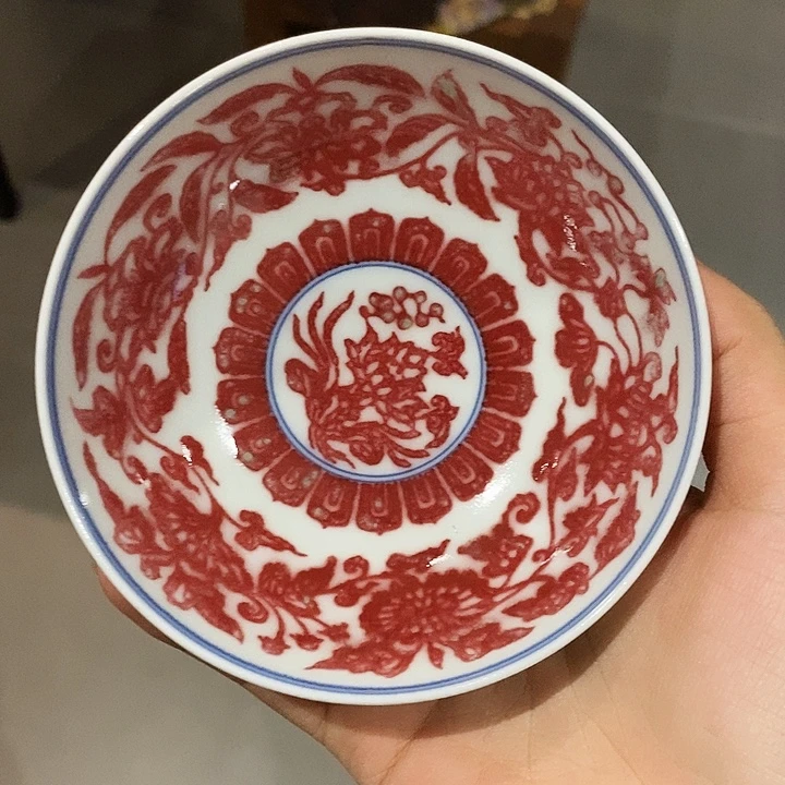 壶承釉里红普洱杯