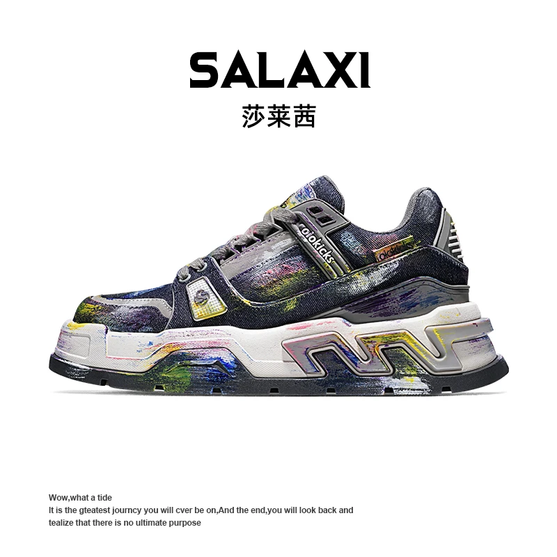 SALAXI/莎莱茜 2025冬季新品美式高街迷彩百搭潮鞋潮牌运动休闲鞋