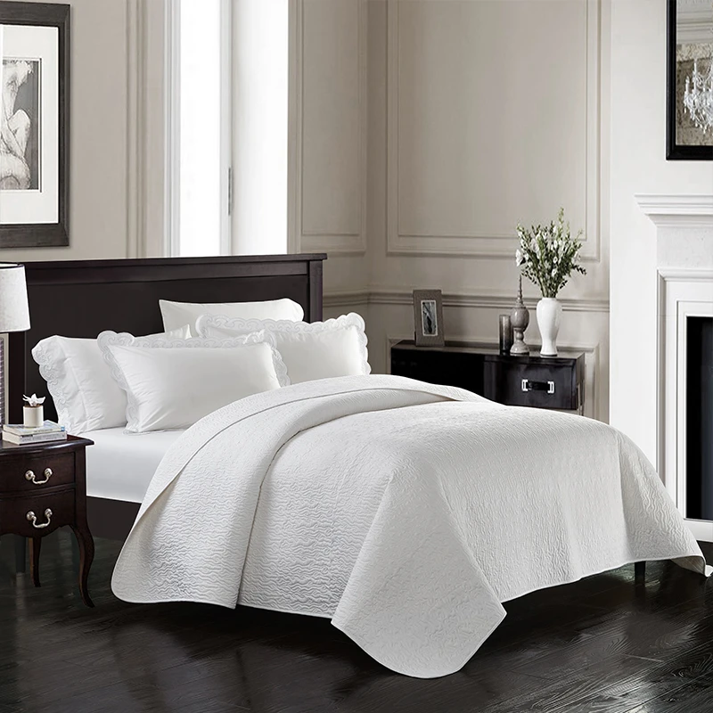 全棉单件床盖绗缝防尘榻榻米空调被夹棉双面纯棉高档床上用品新