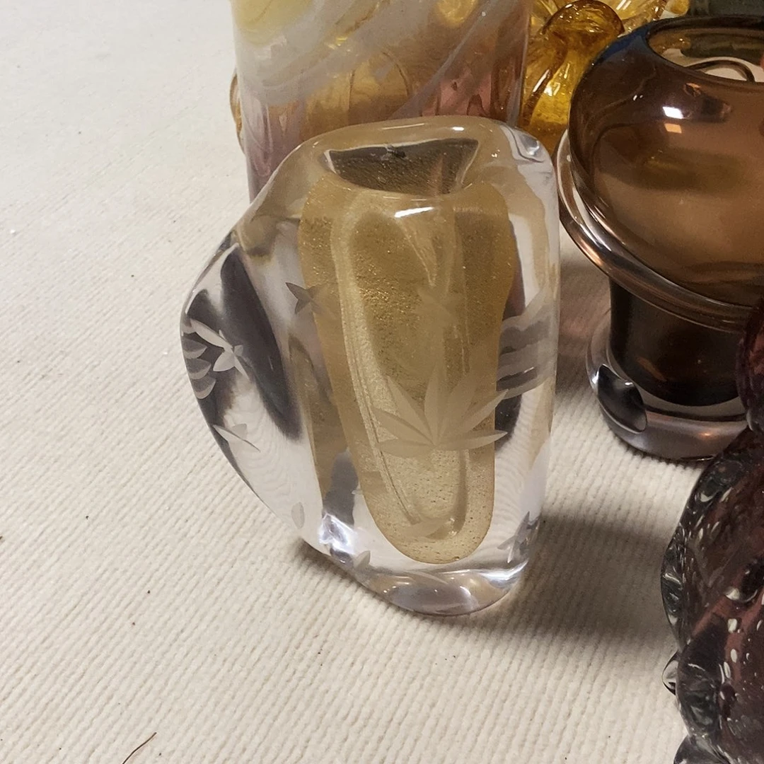 玫瑰金琉璃摆件花瓶20
