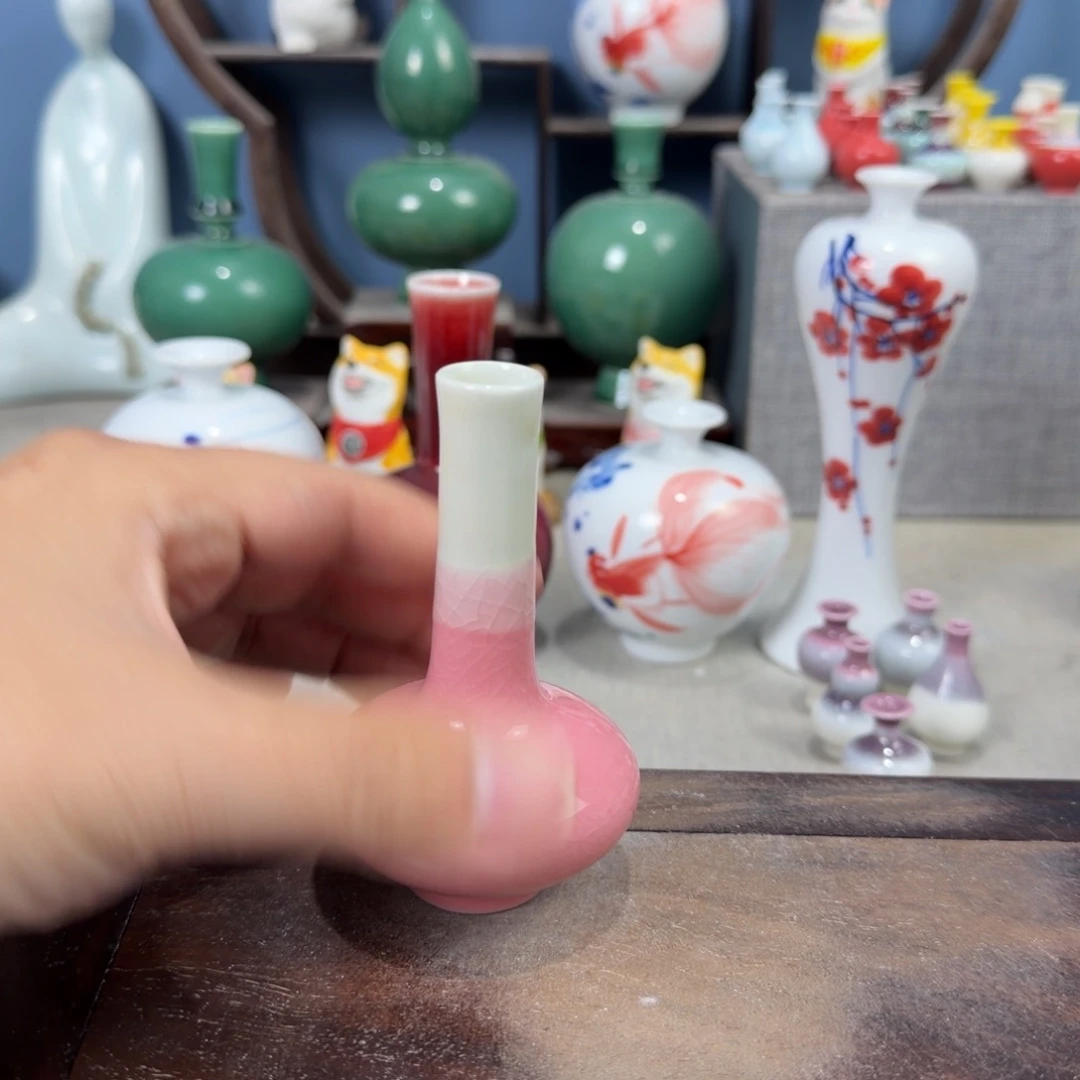 陶瓷手工小花器摆件