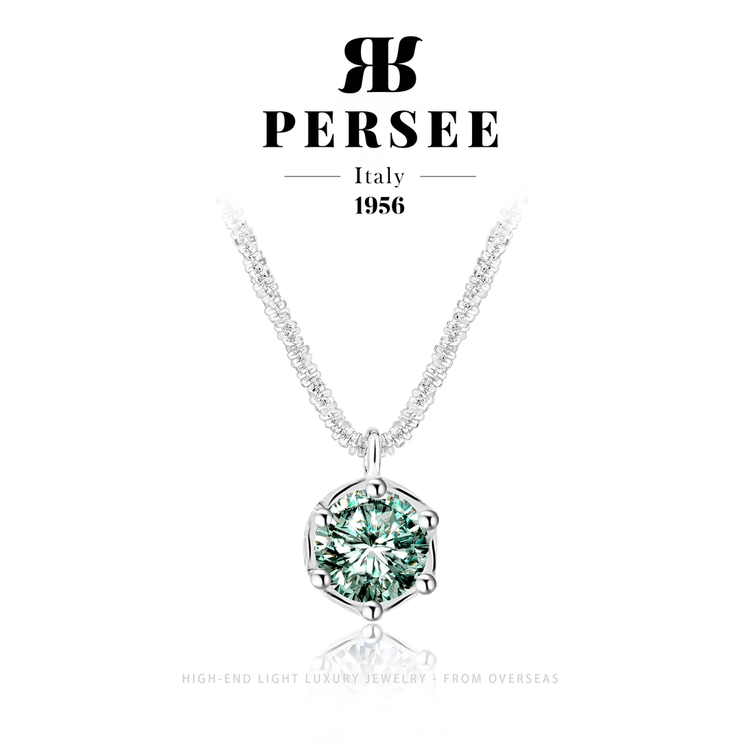 坠链均925银莫桑石 【绿洲之光】轻奢波光粼粼项链O0301