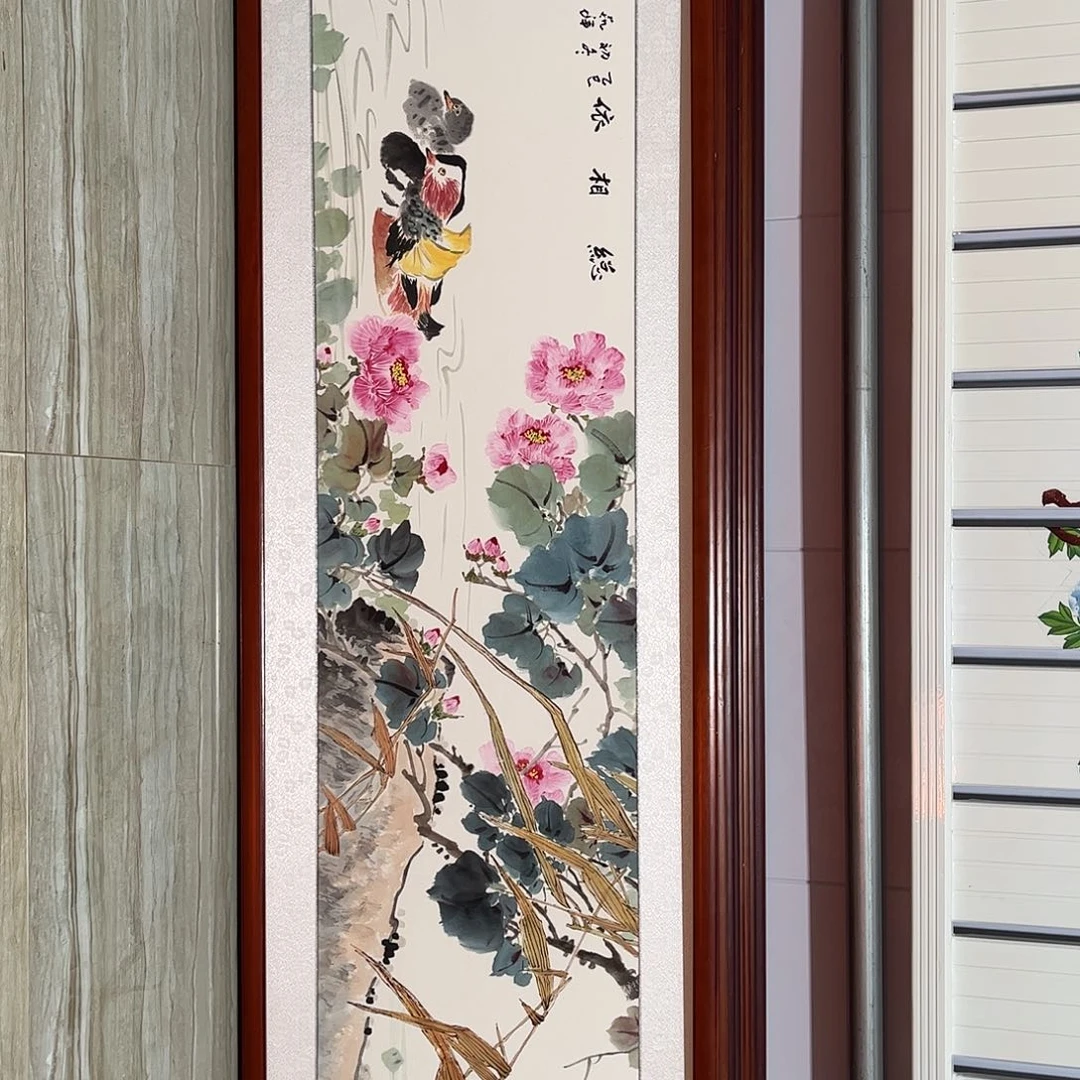 国画书画作品带框163×48