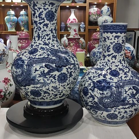 燕***子瓶景德镇陶瓷青花瓶