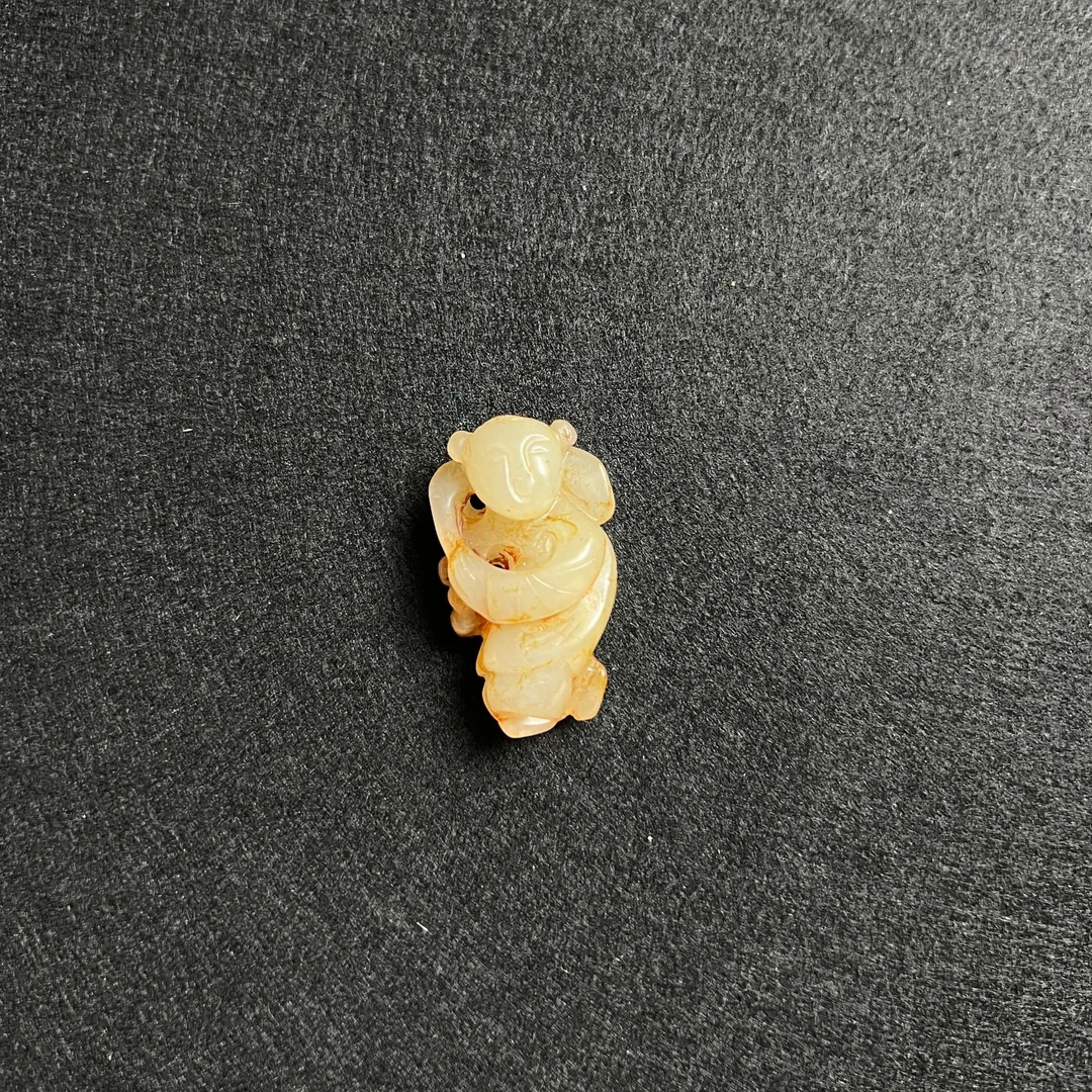 和田玉童子雕像吊坠 YGX010425