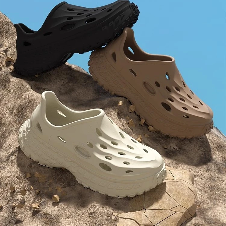 （福中户外）洞洞鞋男士户外运动厚底EVA拖鞋室内外潮流舒适轮胎底
