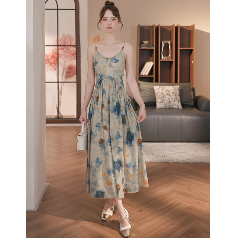 乔琪拉-【泰勒画展】新款显瘦收腰设计感连衣裙-B5618Q