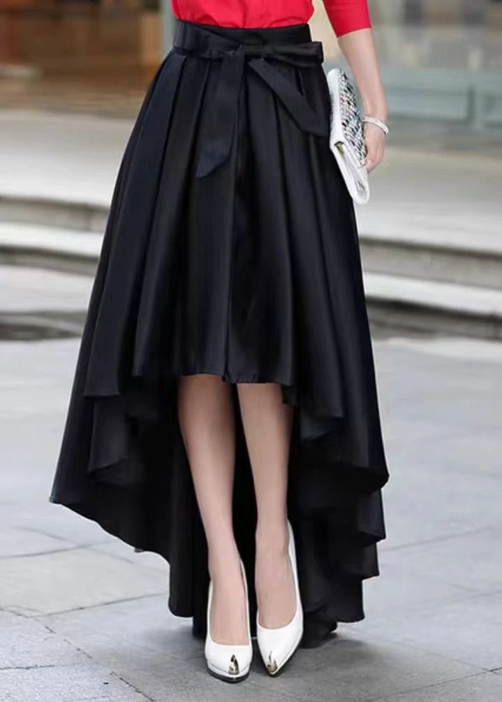 不规则赫本半裙气质中长款