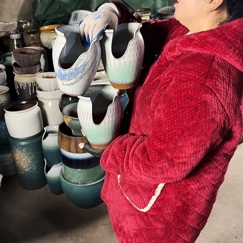 口13高18瑕疵盆子