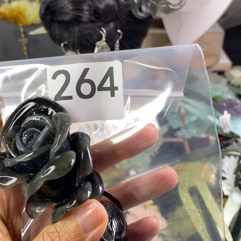 【闪购商品】岫玉发饰未镶嵌下***福