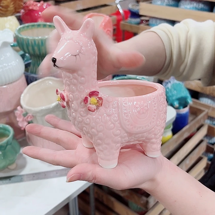 有孔，凑单福利满10元发货陶瓷多肉花盆！