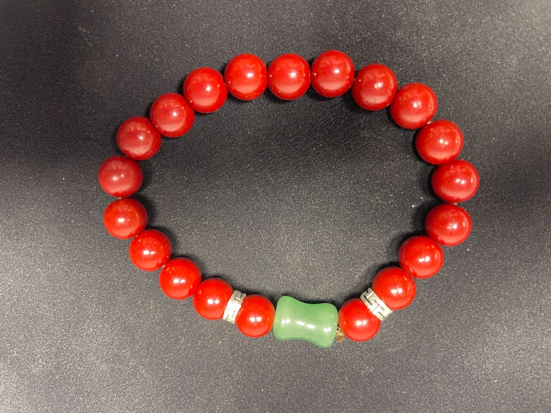 非金属木质手链 1359-DIY创意朱红色手链（无礼盒）