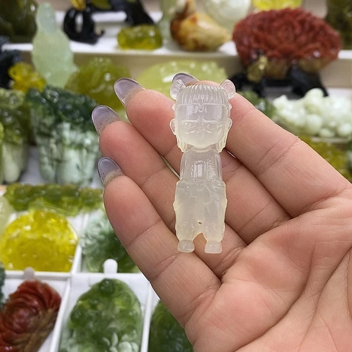 未镶嵌蛇纹石玉手把件