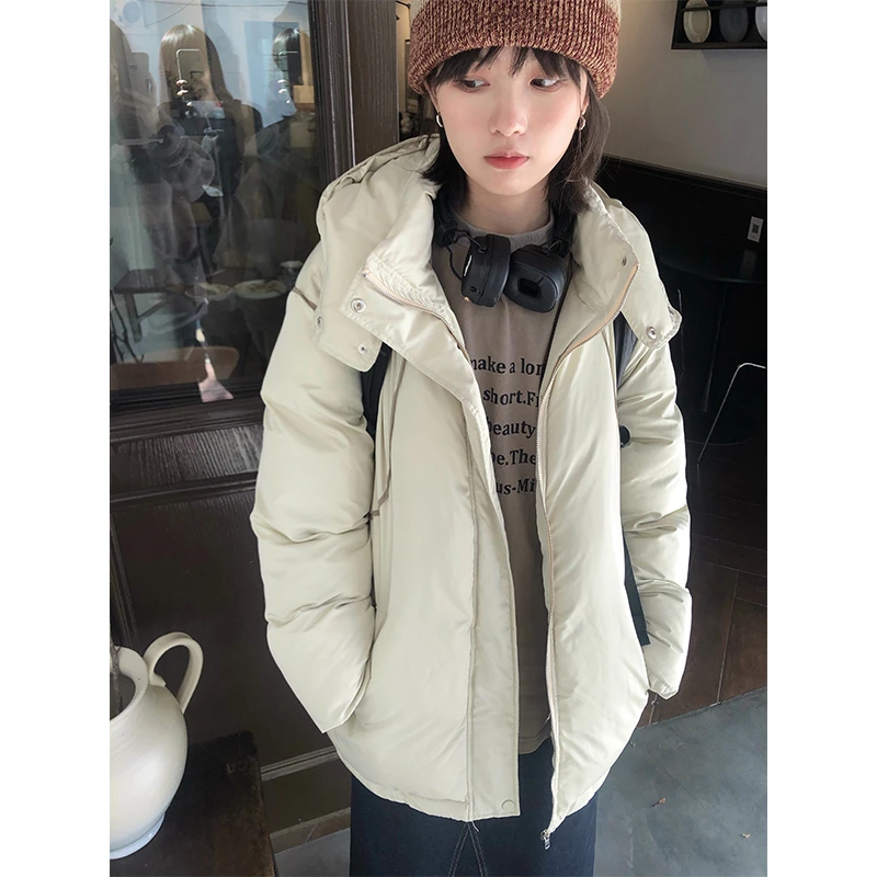 银河汽水 短款棉衣棉服女冬季加厚2021年新款小个子连帽棉袄外套