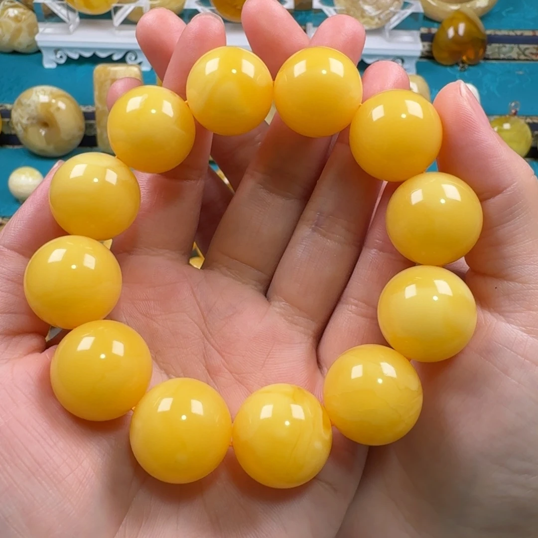 未镶嵌蜜蜡手链蜜蜡