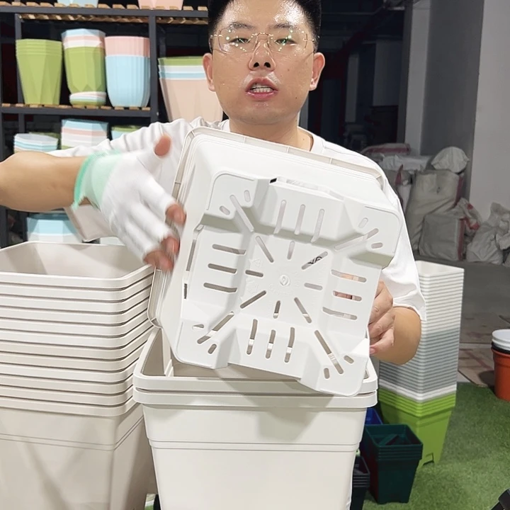 微瑕方盆口26高28白色3只无托