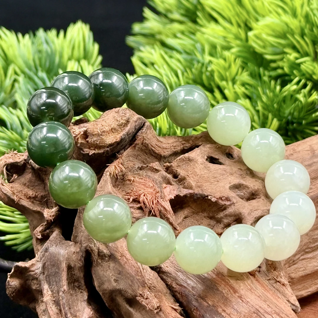 【促】【雨过天晴】 和田玉渐变晴水手串-多样性发其一-11mm-s42-704