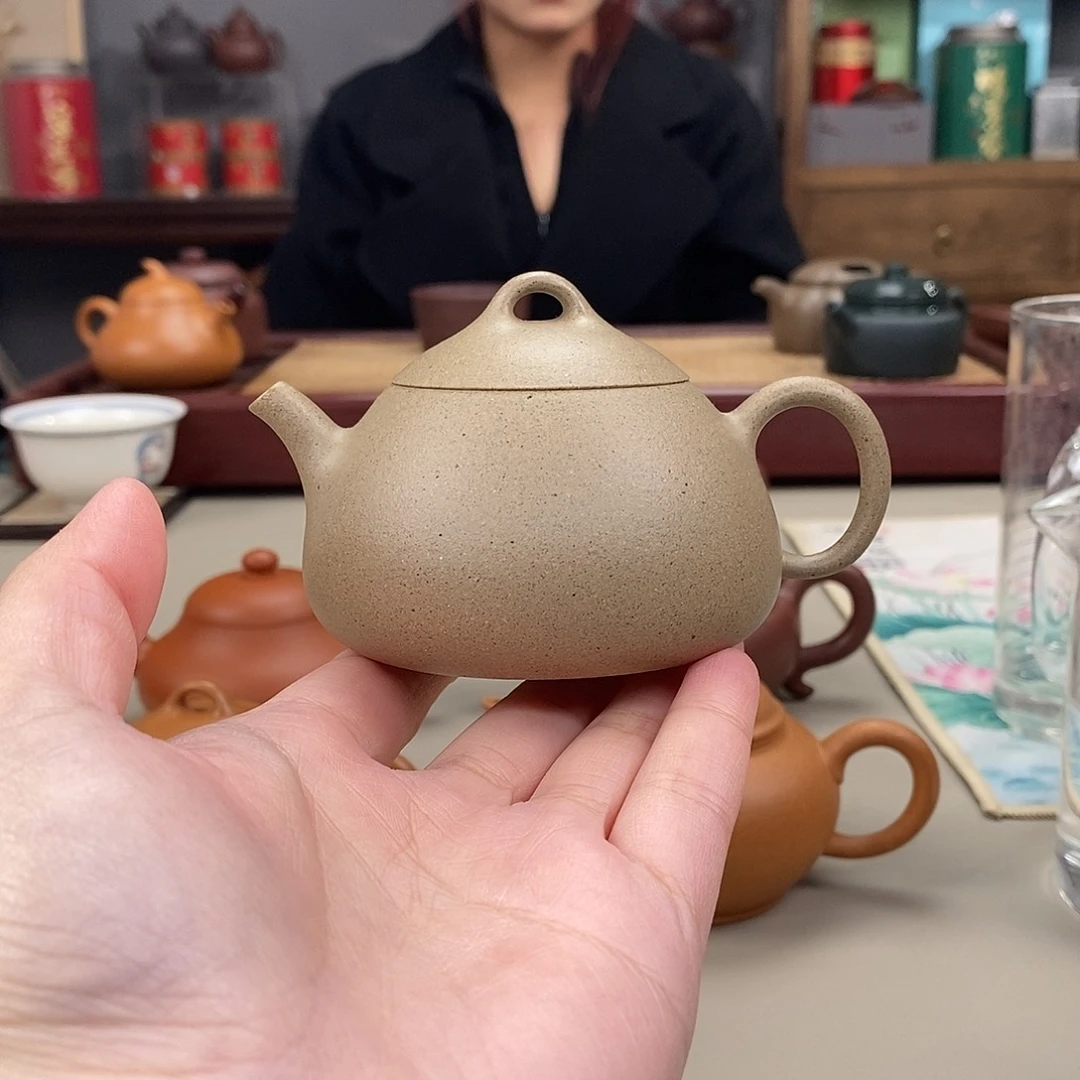 茶壶紫砂黄金段高温冬心秦权半手140cc