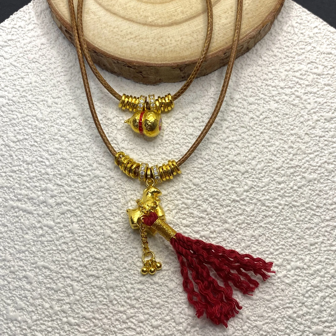 【金喜圆】足金999 奶葫芦/马上有钱套链/带证书钢印