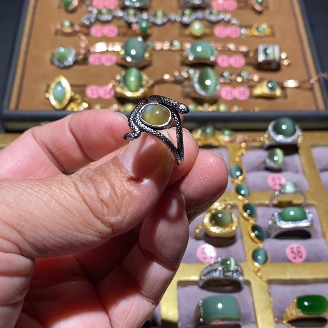 和田玉（碧玉）戒指未镶嵌