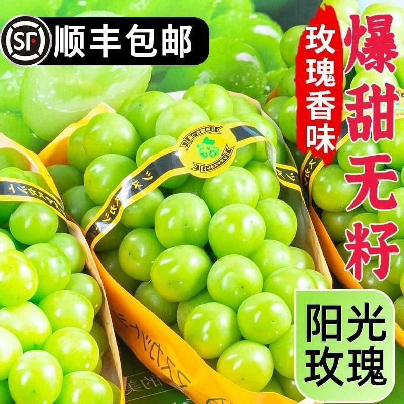 正宗云南阳光玫瑰葡萄新鲜采摘颗颗饱满香甜多汁【顺丰包邮】