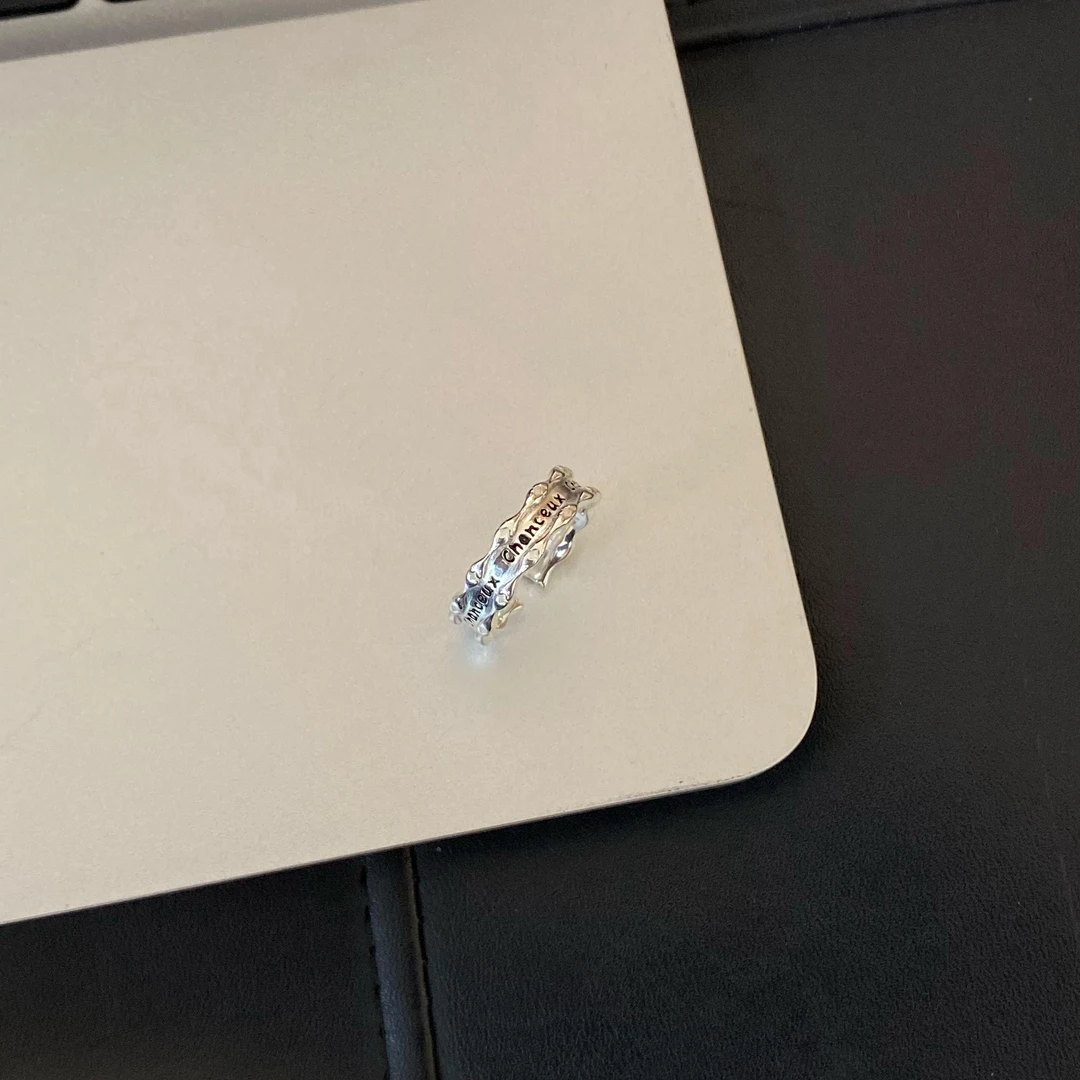 925银戒指 《小幸运戒指》时尚轻奢气质窄版幸运小众百搭简约戒指