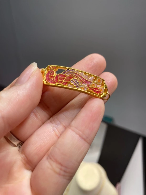 足金999烧蓝转运珠