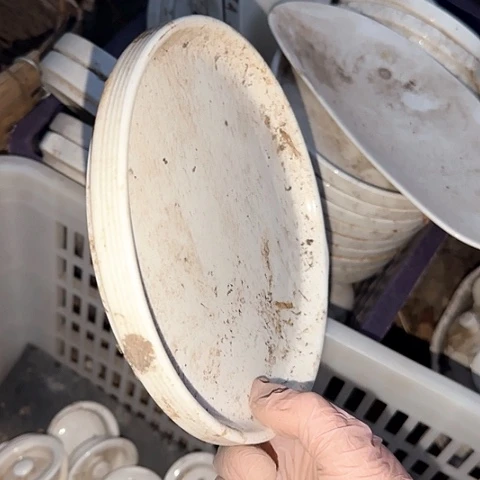 瓷片国营厂库存微瑕19厘米