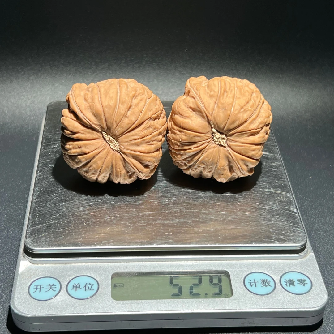 文玩核桃全品南瓜墩边45高32肚43精品对【104】