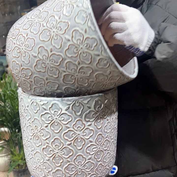 紫砂花盆高20口20———瑕疵/