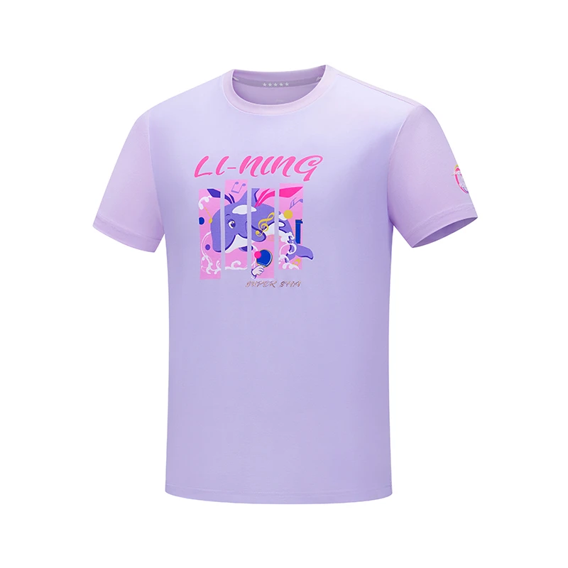 LI-NING/李宁【尹航专属】李宁乒乓孙颖莎同款短袖文化衫AHST823-2