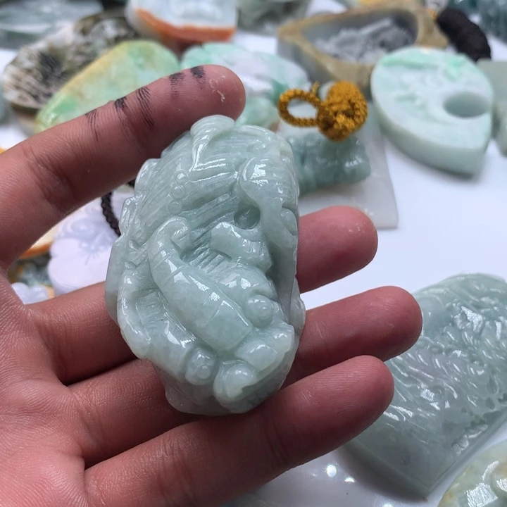 颈饰未镶嵌翡翠保真天然a货翡翠