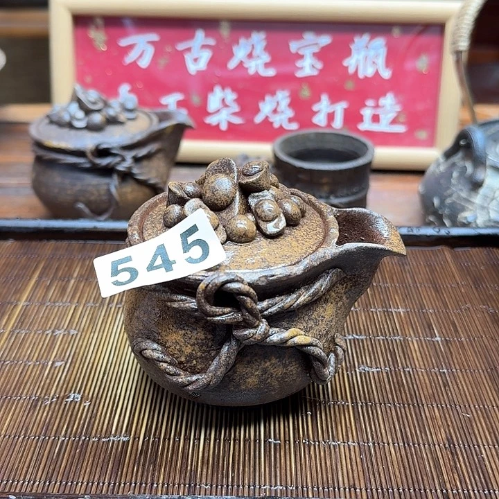 纯手工制作粗陶茶具